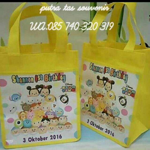

Goodie bag tas souvenir ulangtahun anak model kantong full color