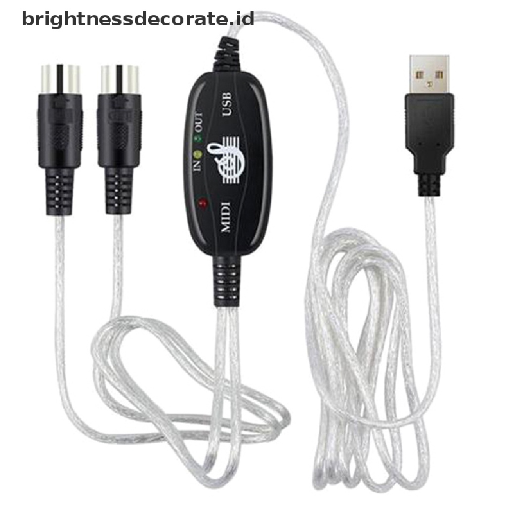Kabel Adapter Converter Usb In-Out Midi Interface Ke Pc Untuk Musik