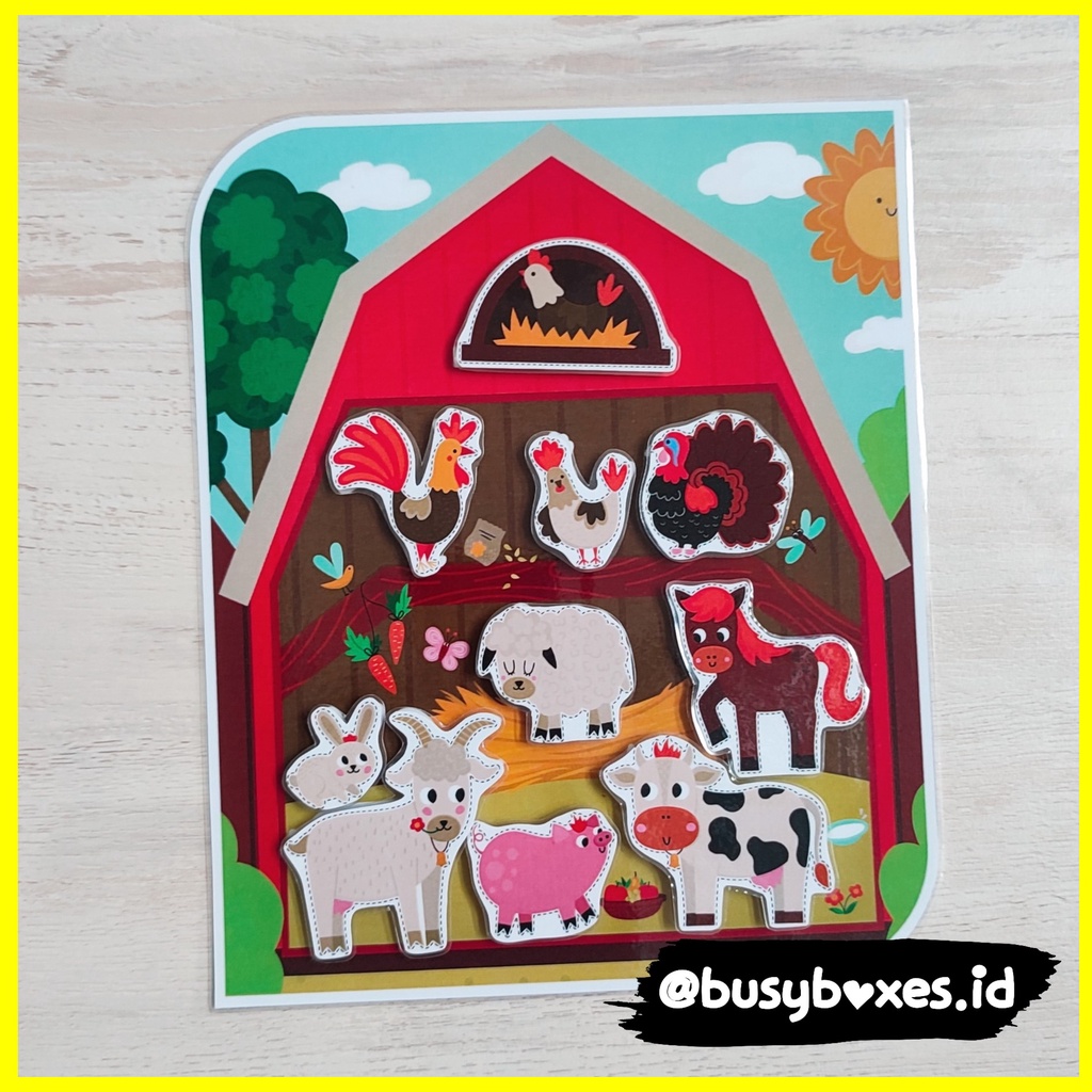 [busyboxes.id] mainan edukasi anak 2 tahun busypage busy page mencocokan bayangan / mainan edukasi montessori paud preschool mencari bayangan animals farm