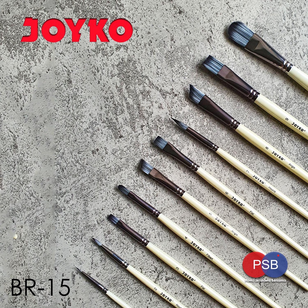 Kuas Lukis Joyko BR-15 / Paint Brush Set