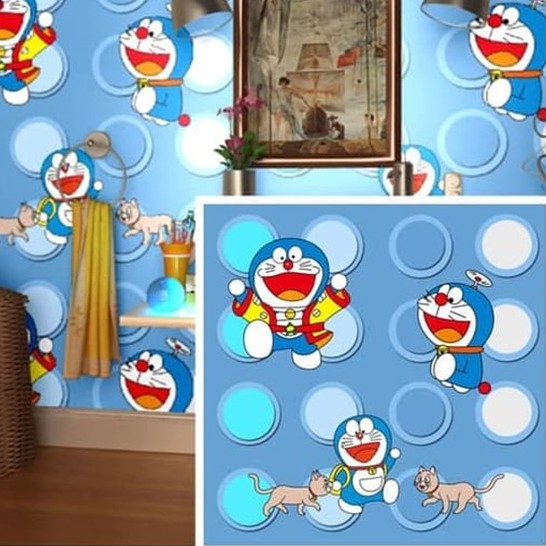 Wallpaper dinding 3d kamar tidur / Wallpaper dinding kamar tidur anak wallstiker Karakter Lucu Ukuran 45Cmx5M / 10M Termurah-GH173-5M
