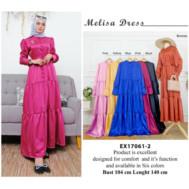 Melisa Dress Fatia Dress gamis selebgram kekinian gamis kondangan gamis cut melisa EXTU