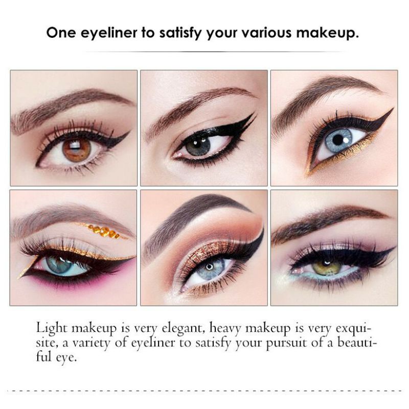 CmaaDu 2in1 Eyeliner Stamp Wing Eyeliner Liquid Waterproof Stamp Eyeliner 2 in 1 Eyeliner Spidol