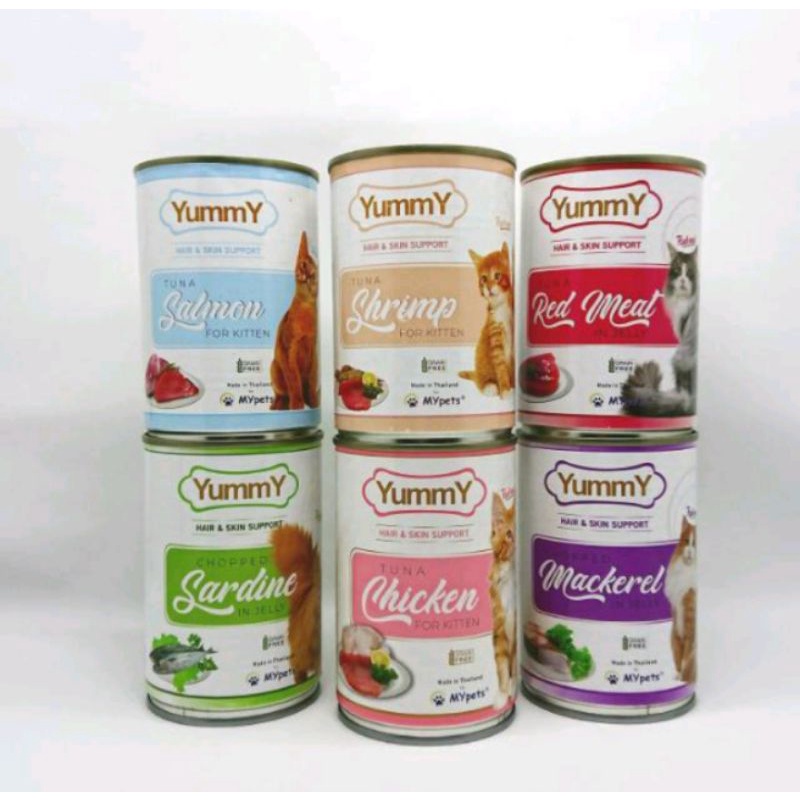 Yummy kaleng 400gr makanan basah kucing