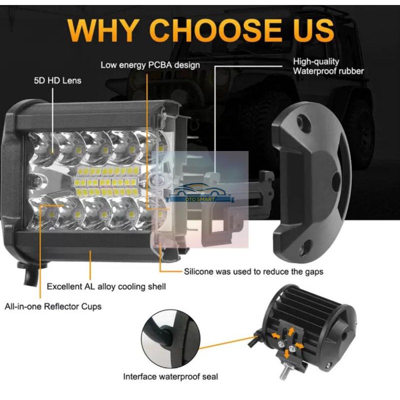 Lampu Tembak Sorot LED Bar Cree Mobil Motor