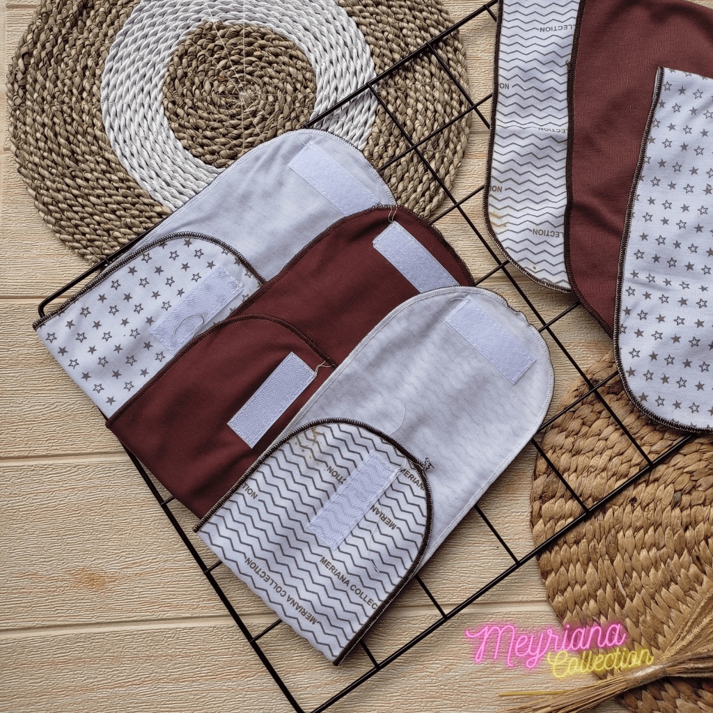 6 PCS 12 PCS Gurita Bayi Rekat / Gurita Perekat Bayi Baru Lahir Seri SABLON Coklat