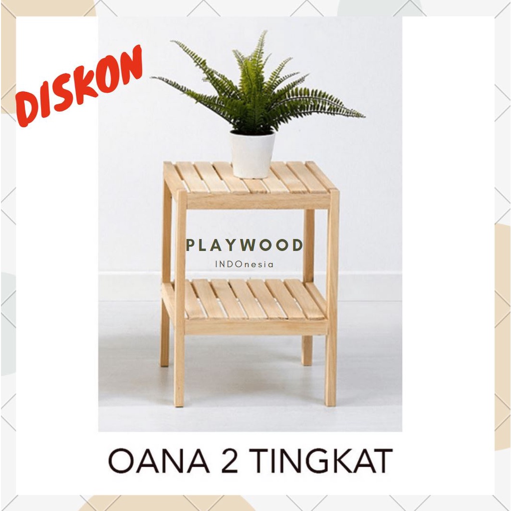 Rak Serbaguna 2 tingkat  | Rak Rak Wooden Shelf Rak Kayu rak susun kayu | Rak Samping Rak Kotak | rak sepatu atau rak dapur