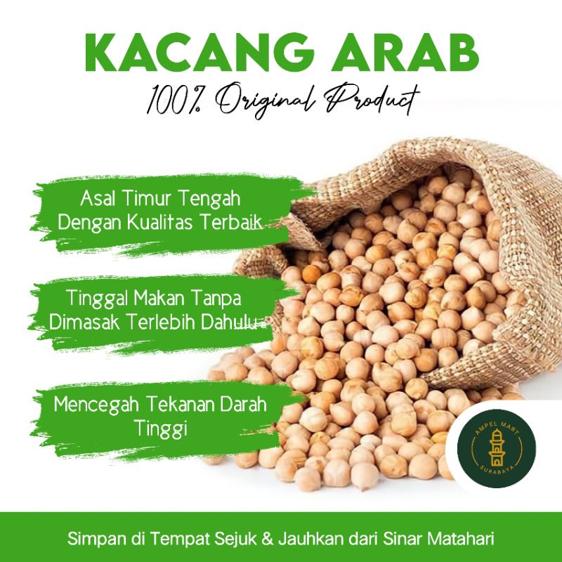 Kacang Arab 1000 gram Kacang Arab 1Kg Original Kacang Jagung Kacang Arab 500 gram