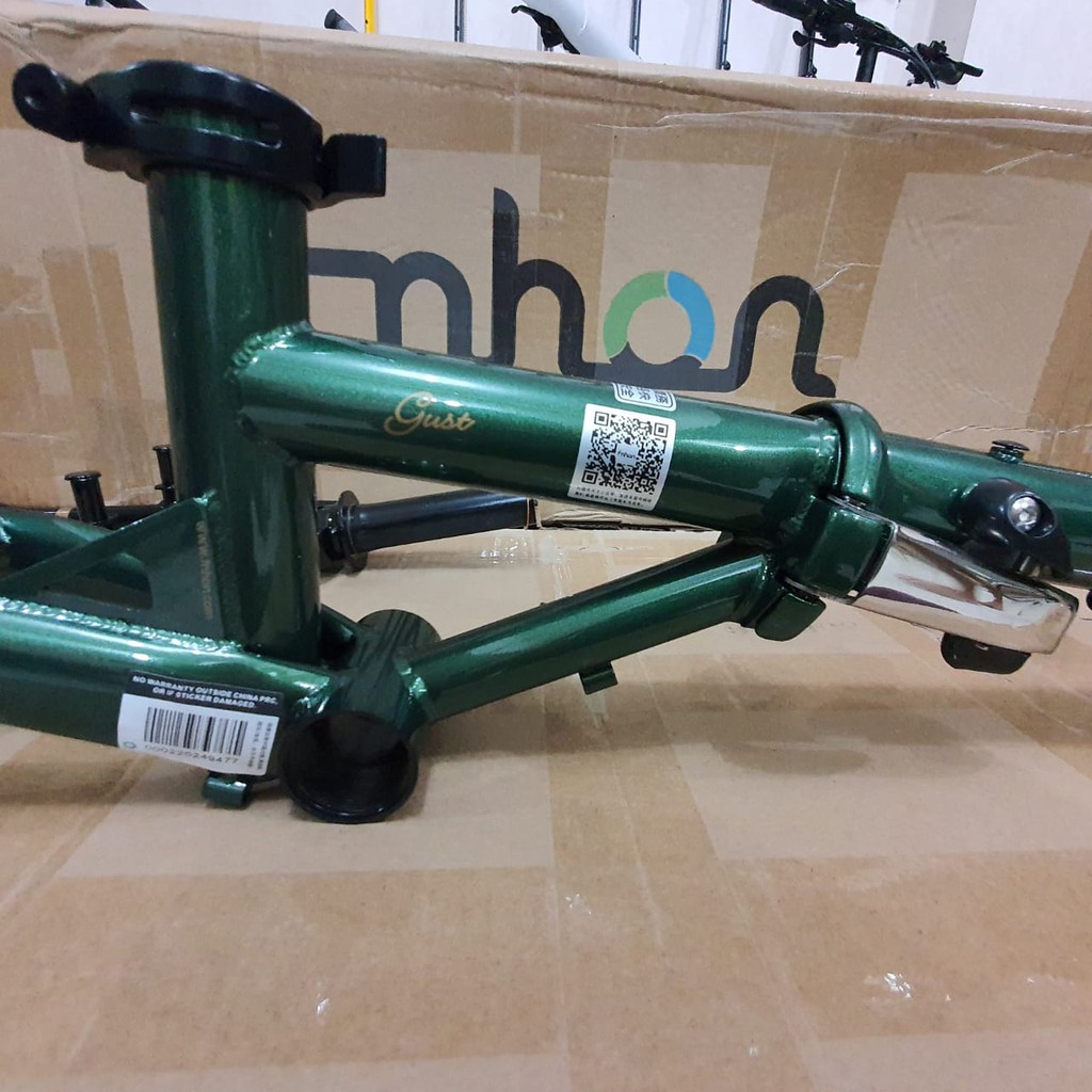 Frame fork FNHON Gust Hijau Emerald V brake vbrake Sepeda Chromolly