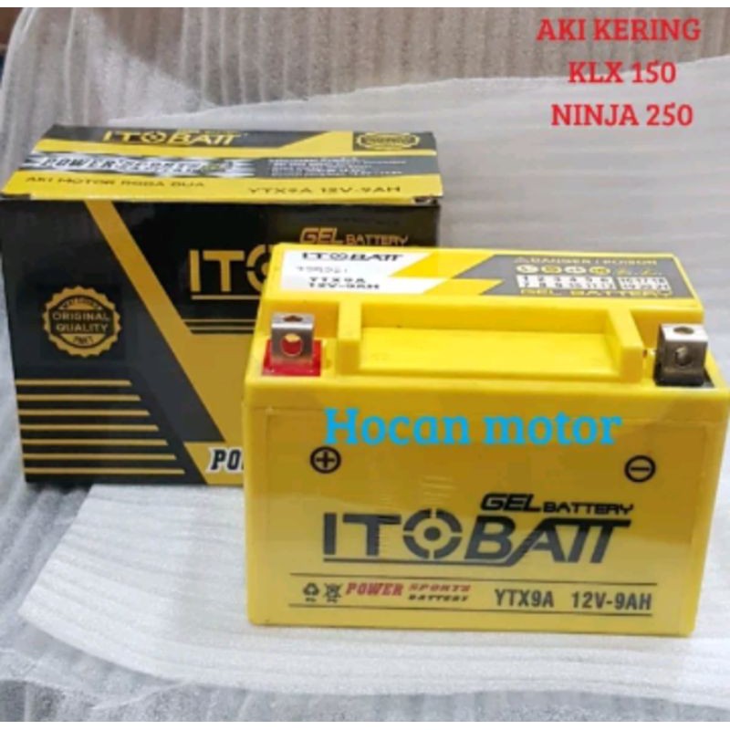 AKI KERING KERING ITOBAT KLX 250 NINJA 250 BAJAJ PULSAR MINERVA PAGGIO VESPA POWER SPORTS BATTERY