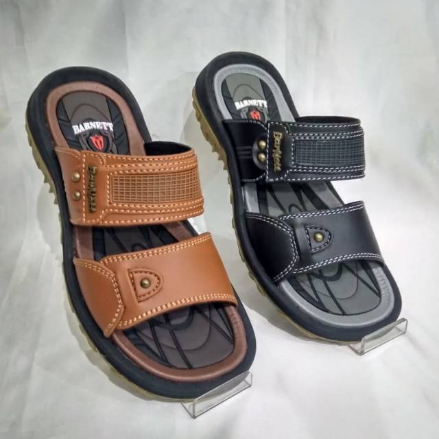 Sandal Barnet TopMax hitam,tan