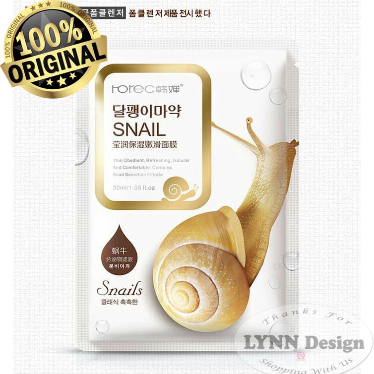 Rorec Natural Skin Care Masker Ori Korea Snail Mask