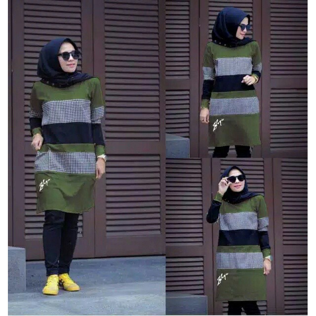 FWG - TUNIK ZOLA / TUNIK KOMBINASI / TUNIK WANITA / PAKAIAN WANITA TERBARU TUNIK / TUNIK