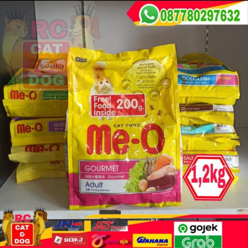 makanan kucing meo gourmet 1,2kg cat food makanan kering