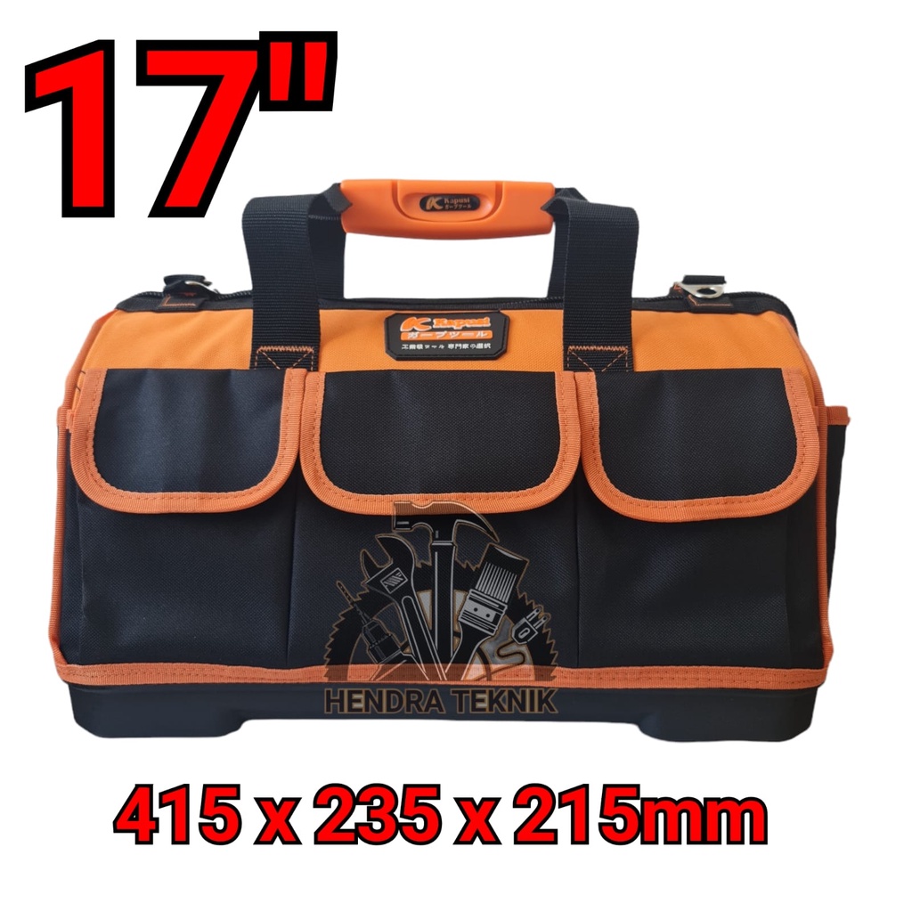 Tas Perkakas 17" TOOL BAG KANVAS POLYESTER 415mm Tas Alat Tas