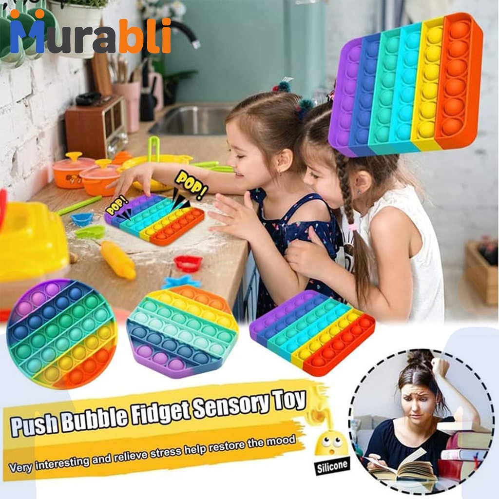 

Push Pop Pop It Bubble Rainbow Mix Color SerieS Small Warna Warni