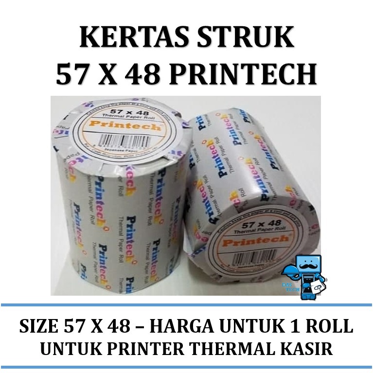 

Kertas Thermal Kasir Struk 57 X 48 Thermal Printech 57x48