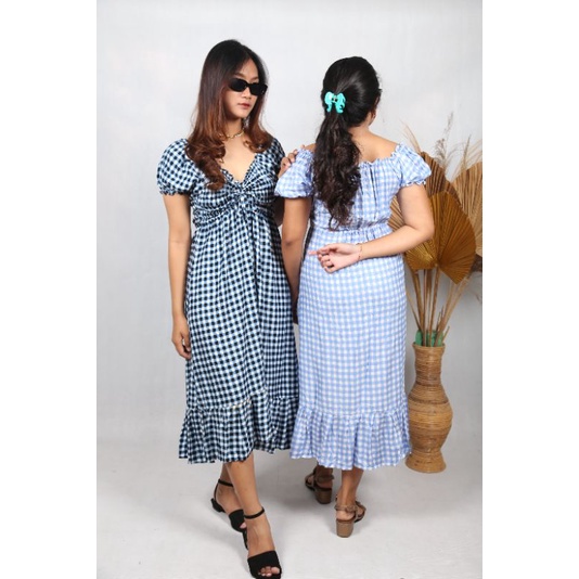 Daster Bali Camelia Serut Motif Kotak Tranding