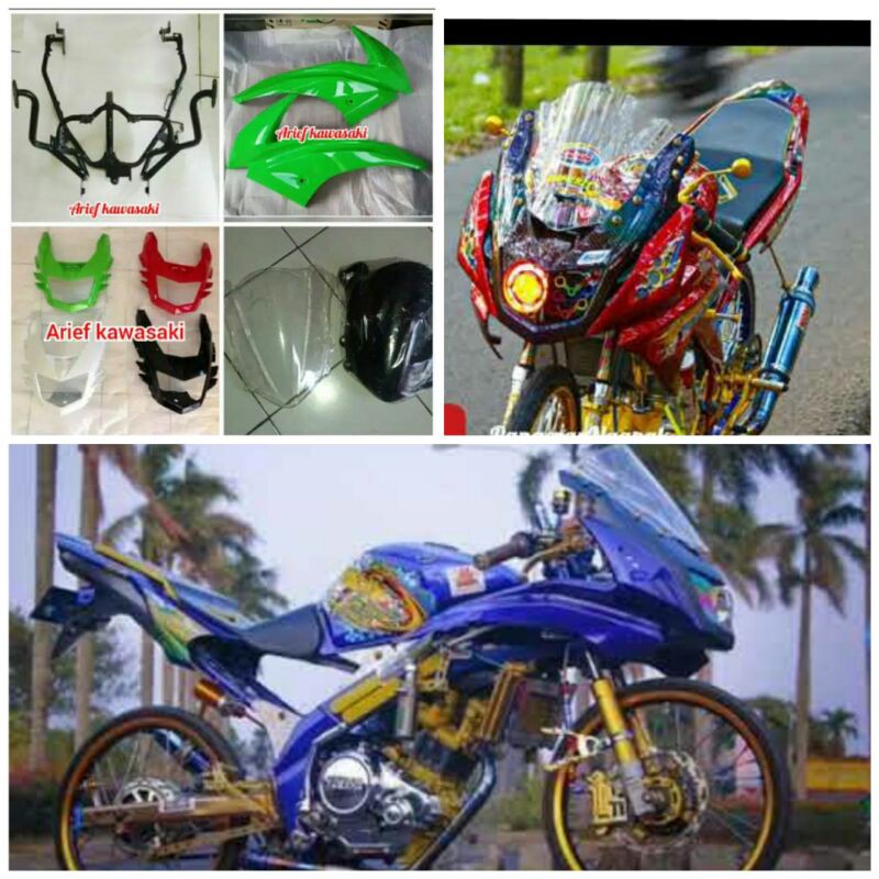 Cover Fairing Coak Ninja RR New Full Set Depan Up vixion