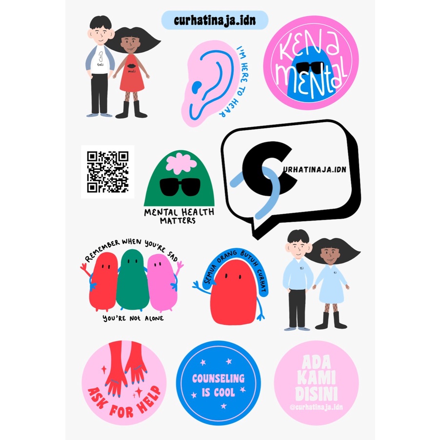 

Sticker Curhatinaja.idn