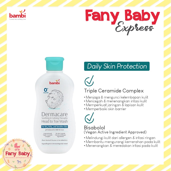 BAMBI DERMACARE DAILY SOOTHING &amp; CALMING HEAD TO TOE 200ML
