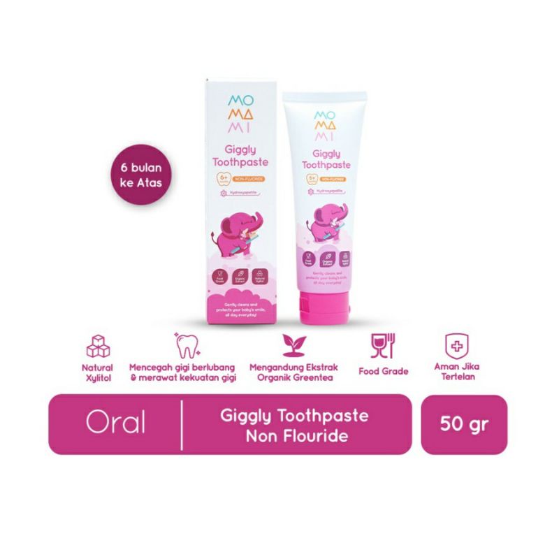 Momami Giggly Toothpaste/Momami pasta gigi