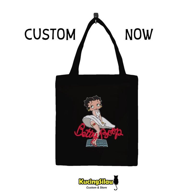 Custom Totebag kanvas hitam TERGOKIL