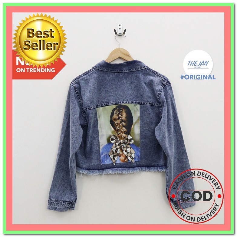 Jaket Jeans Jins Wanita Levis Kekinian Cewek Terbaru 2021 Import Nh798 [Ashanty Snow Ro]Jaket Wanit 