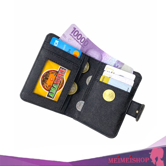 MEIMEISHOP DOMPET KARTU KANCING LIPAT GROSIR DOMPET KARTU FASHION LOKAL BATAM MURAH WALLET WANITA