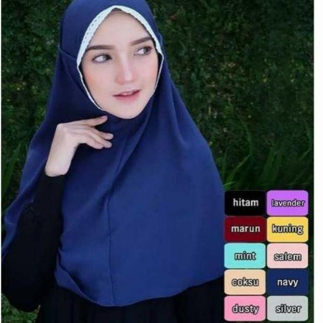 1KG BISA 12PCS | AINA JILBAB BERGO RENDA MARYAM JILBAB INSTAN ALAZHAR-3