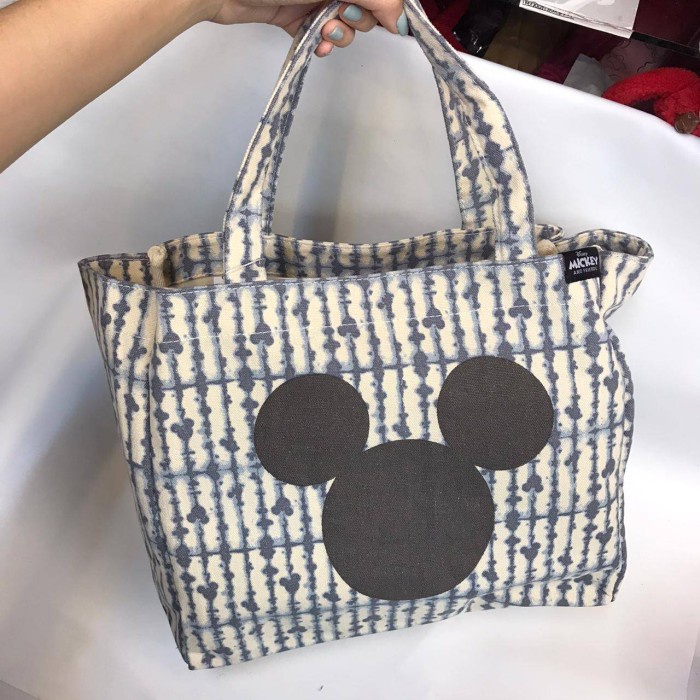 Terlaris TOTE BAG ZARA MIICKEY / TAS ZARA TOTE DISNEY KANVAS MICKEY - Biru Muda