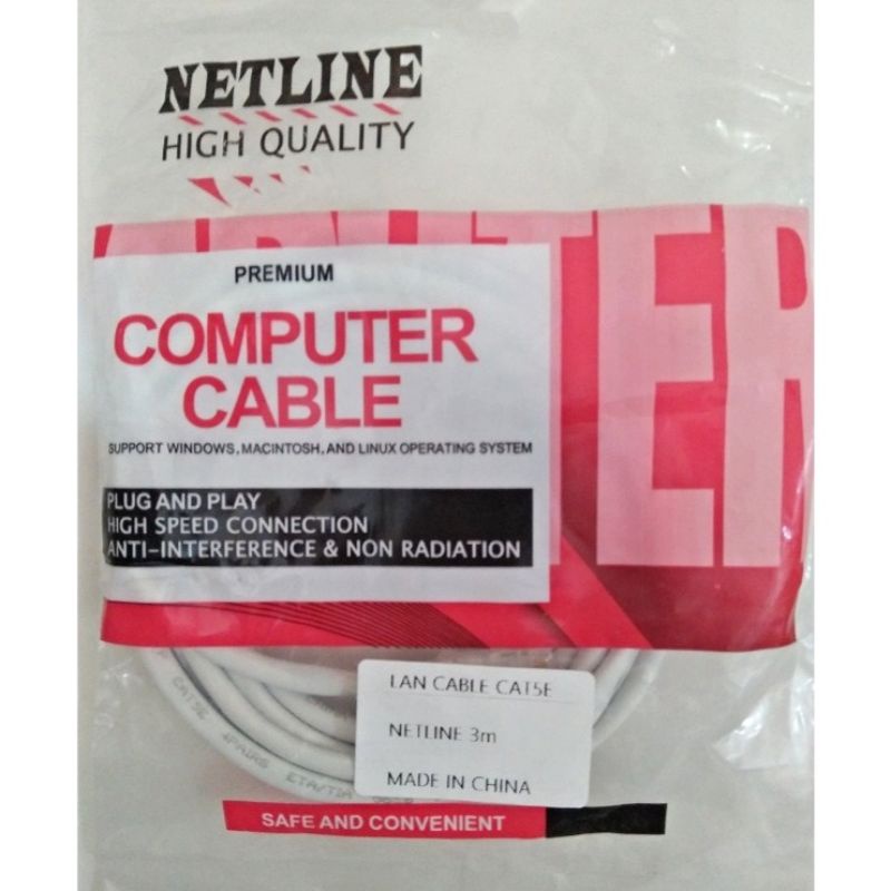 KABEL LAN CAT 5 / 5e 1,5M / 3M / 5M RJ45 UTP ( PRODUK SIAP PAKAI 1,5 meter / 3 meter / 5 meter )