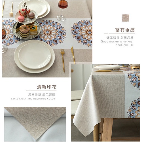 Premium Taplak Meja Makan Waterproof Tahan Air 80x120 PVC Table Cloth Pelindung Meja Makan