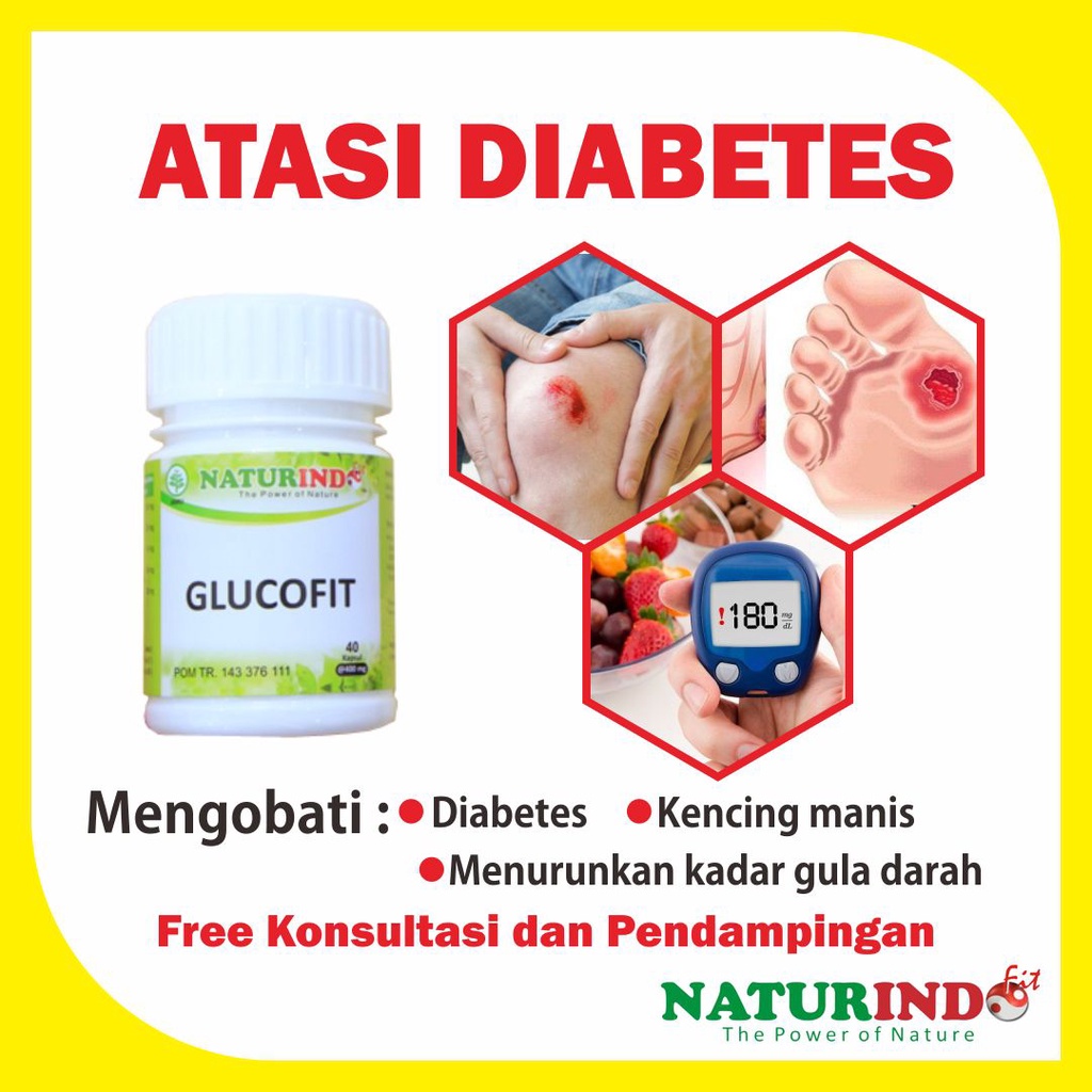 Glucofit Obat Herbal Diabetes Ampuh Obat Diabet Obat Gula Darah Obat Penurun Gula Darah Naturindo-Glucofit