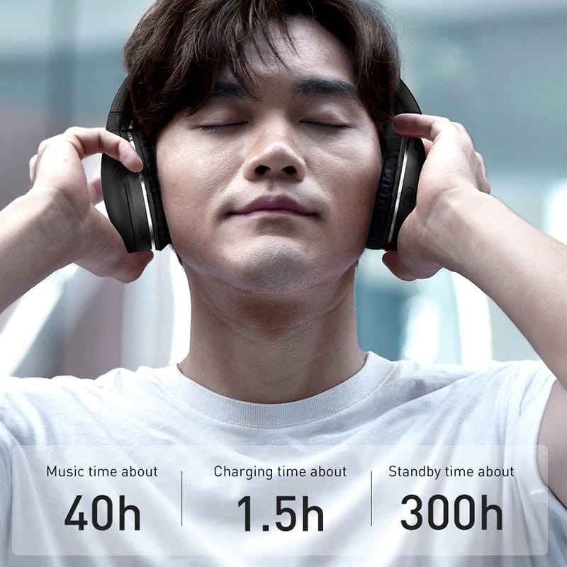BASEUS Headphone Wireless ENCOK D02 Pro Bluetooth V5.0 Noise Isolation