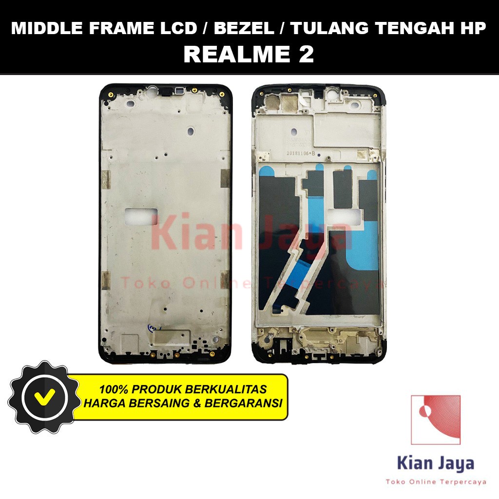 Middle Frame LCD Handphone Realme 2 Tulang Casing Tatakan Bezel Bazel Hp