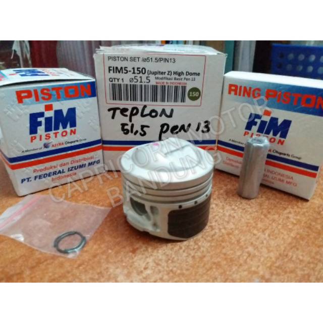 Piston Kit RACING HIGH DOME TEFLON SERI FIM5 JUPITER Z FIM IZUMI