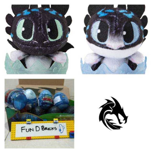 How To Train Your Dragon Egg Plush Toothless Blue Spots