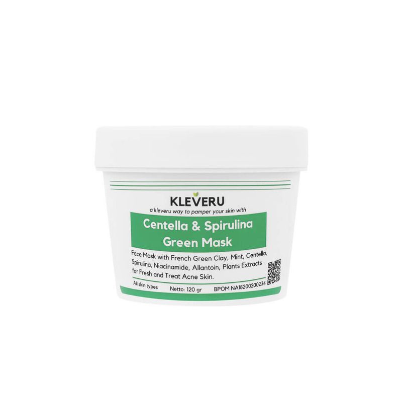 Kleveru centella and spirulina green mask 120gr