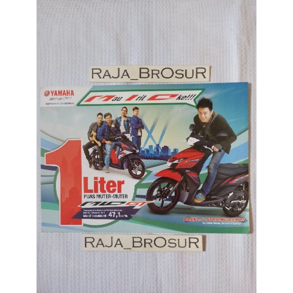 Poster brosur Yamaha Mio GT 2014 Ariel Noah and friends
