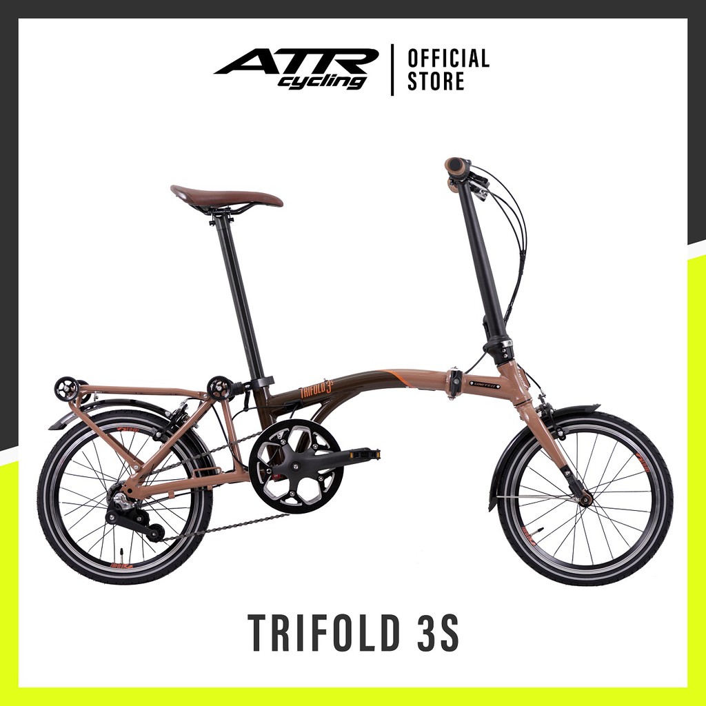 United Bike Sepeda Lipat FOLDING AL16-03 U TRIFOLD 3S (20.1) BW-BW