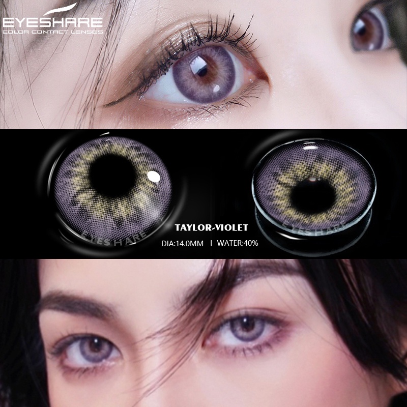 (COD)Sepasang lensa kontak berwarna diameter 14.5MM softlens soflen soflen mata soflen hitam soflen grey soplen murah -fashion style warna mata korea harian color new DIAMOND BROWN