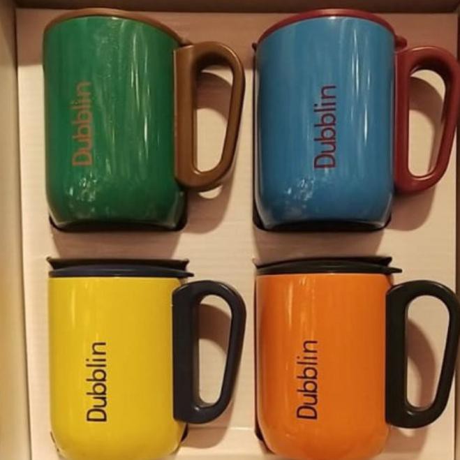 Gelas Mug Dubblin Polo 4pcs 220ml || Mug Stainless Set Dubblin 4pcs