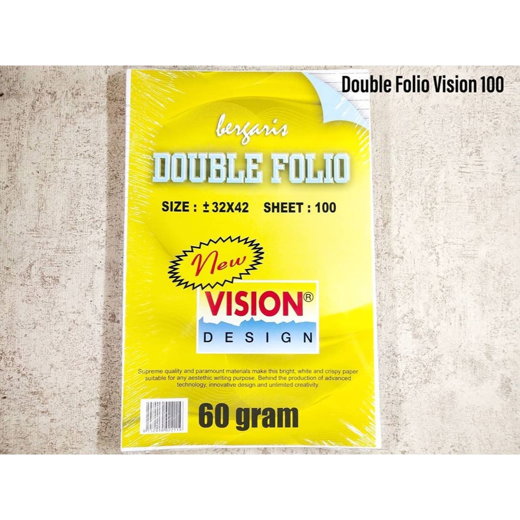 

( 10 LEMBAR ) KERTAS FOLIO BERGARIS VISION