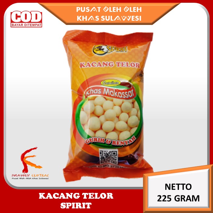 

Kacang telor cemilan SPIRIT khas Sulawesi 225 gram