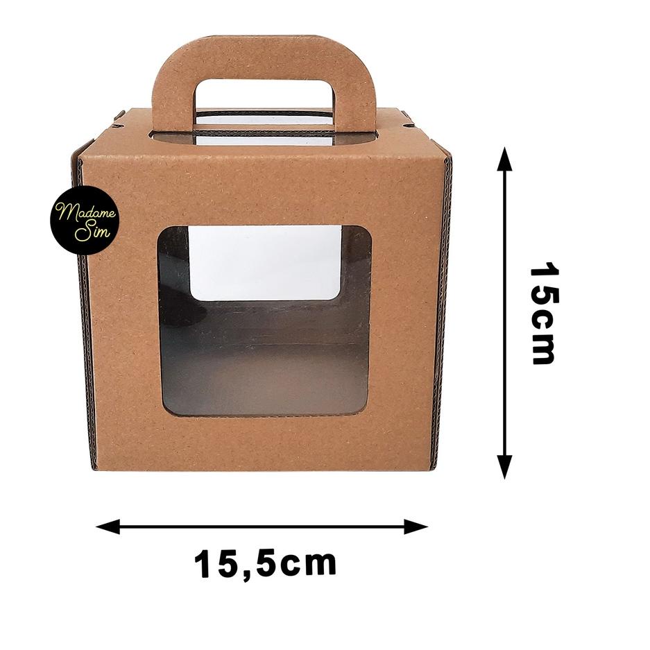 

레 KOTAK KUE - CAKE BOX - DUS BOLU 15 x 15 x 15 CM - MS-T ISI 10 PCS