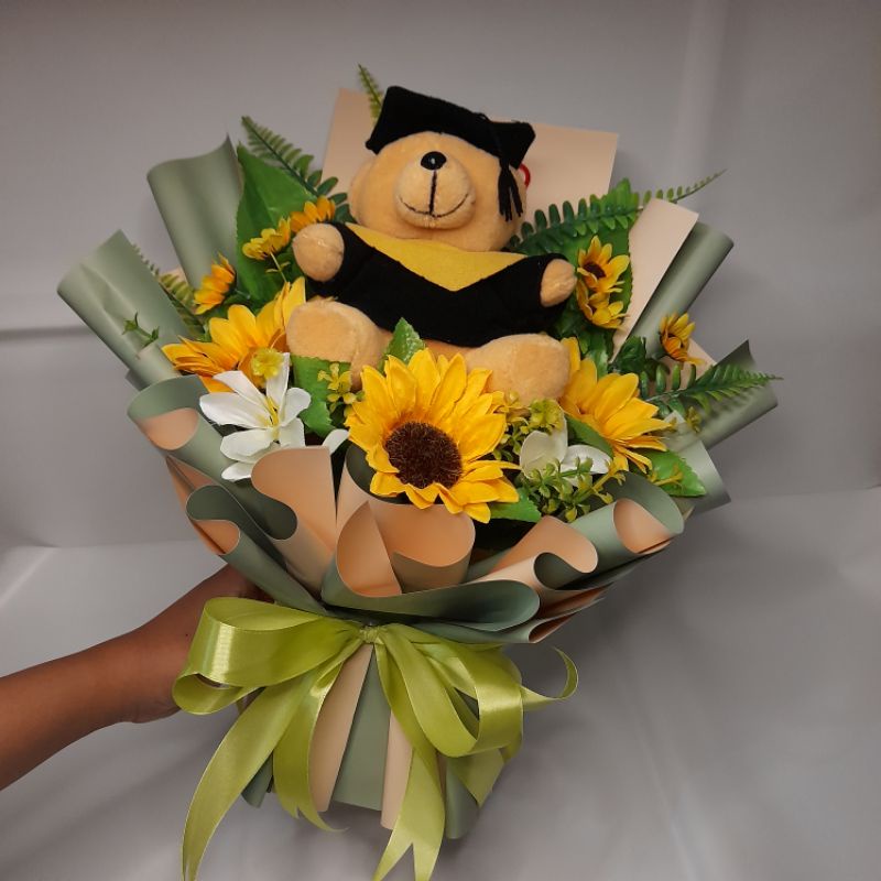 Buket Wisuda/Buket Boneka Wisuda/Hampers Wisuda/Bouquet Dried Flower Local Aesthetic/Handbuket/Buket