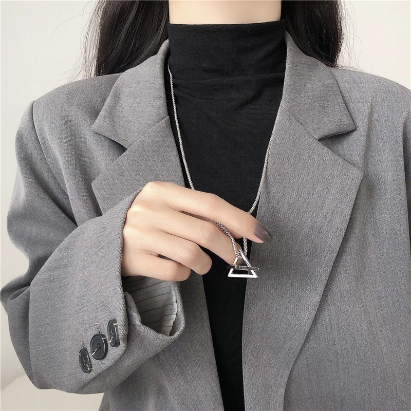 Kalung Rantai Panjang Dengan Liontin Untuk Sweater