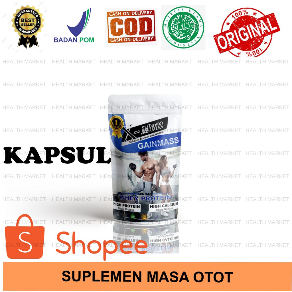 Kapsul Penggemuk Badan X Men Gainmass SUPER WEIGHT GAIN SUPPLEMENT Appeton Pengemuk Badan 100%HERBAL