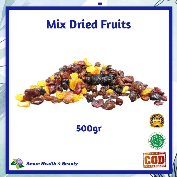 

Buah Kering - Mix Dried Fruits 500Gr Buah Kering Campur Cemilan Diet Sehat